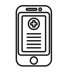 Smartphone Medical Report Icon Outline