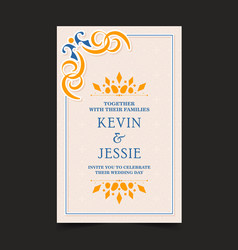 Elegant Wedding Invitation With Pattern Motif