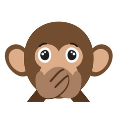 Monkey Muzzle Silent Flat Sticker