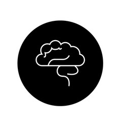 Brain Or Mind Side View Flat Icon