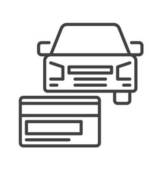 Carsharing Payment Concept Outline Icon