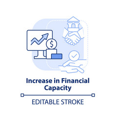 Increase In Financial Capacity Light Blue Concept