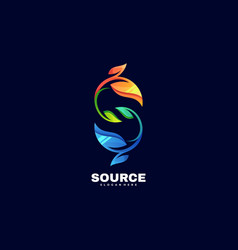 Round abstract shape business logo Royalty Free Vector Image