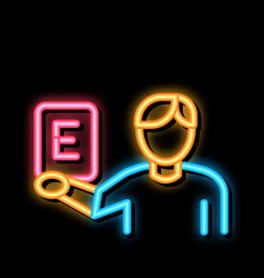 Man Show Letter Neon Glow Icon