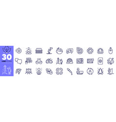 Motherboard Dresser And Timer Line Icons Pack