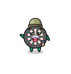 Cute Dart Board As Veteran Cartoon