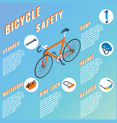 Bicycle Safety Concept Infographic Set