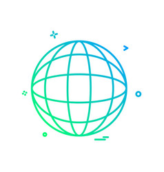 Glob Map Icon Design