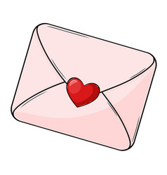 Pink Envelope With Red Heart