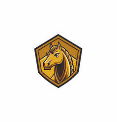 Vintage Gold Horse Logo