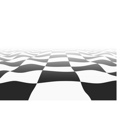 Background With Wavy Distorted Checkered Surface