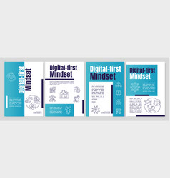 Digital First Mindset Blue Brochure Template