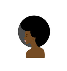 Portrait African American Woman Beauty Logo Design