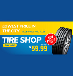 Tire Shop Voucher Banner Tyre Sale Automotive