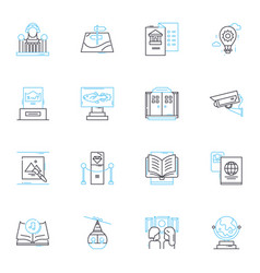 Academic Conferences Linear Icons Set Nerking