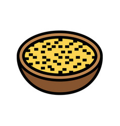 Bowl Barley Grain Color Icon