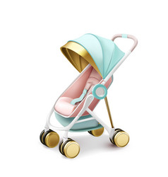 Luxury Baby Stroller Pram 3d Render