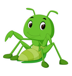 Praying mantis cartoon Royalty Free Vector Image