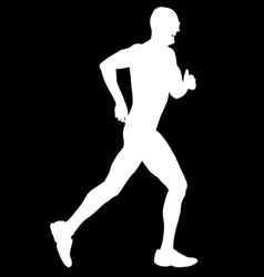 Sprinter Runner Silhouette Isolated