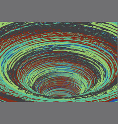 Tunnel Or Wormhole Multicolor Wireframe