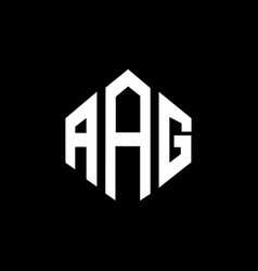 Aag Letter Logo Design With Polygon Shape