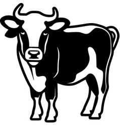 Cow - Minimalist And Simple Silhouette