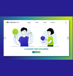 Table Tennis Classes For Children Landing Page