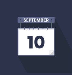 10th September Calendar Icon September 10