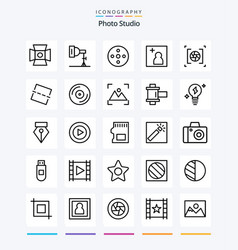 Creative Photo Studio 25 Outline Icon Pack