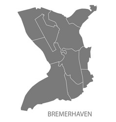 Modern City Map - Bremerhaven Of Germany