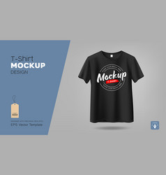 Black T-shirt Realistic Mockup Design