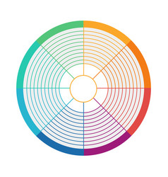 Circular Multicolor Spectrum Design Element