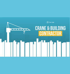 Crane And Building Contractor Landscape Banner