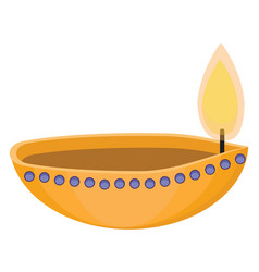 Diwali Candle On A White Background