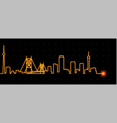 Johannesburg Light Streak Skyline