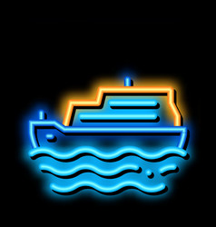 Pleasure Boat Neon Glow Icon