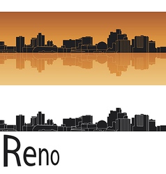 Reno Skyline In Orange Background