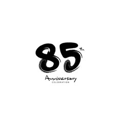 85 Years Anniversary Celebration Logo Black