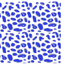 Seamless Blue Leopard Pattern Black