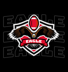 American Football Eagle Badge Logo