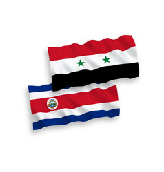 Flags Of Republic Of Costa Rica And Syria