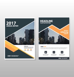 Orange Triangle Annual Report Leaflet Templates