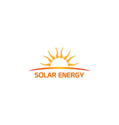 Solar panel energy logo Royalty Free Vector Image