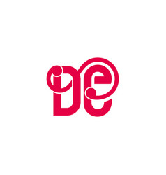 Letter De Elegant Decoration Font Logo