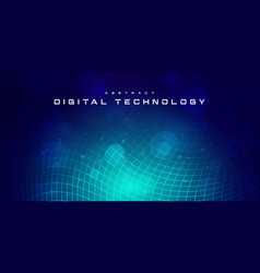 Digital Technology Futuristic Blue Green Tech Ai