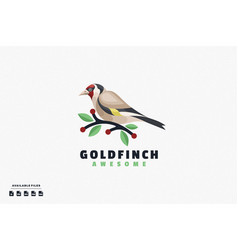 Goldfinch Bird Mascot Logo