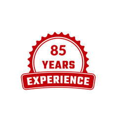 85 Years Experience Rubber Stamp