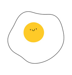 Cute Fried Egg Character