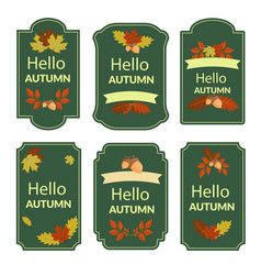 Flat Design Autumn Badge Collection