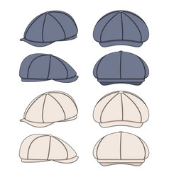 Set Of Color With Peaked Cap